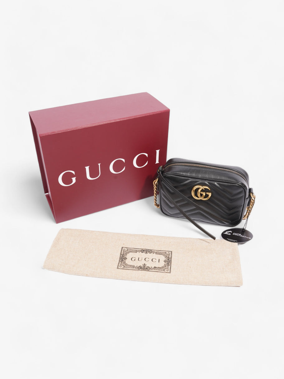 Gucci GG Marmont Black Matelasse Leather Mini Image 9