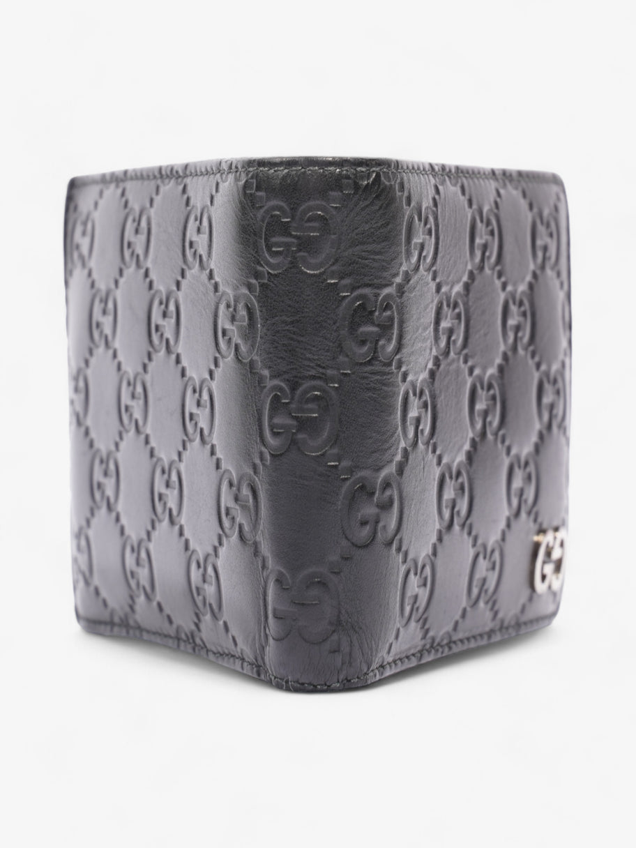 Gucci Guccissima Compact Wallet Black Leather Image 2