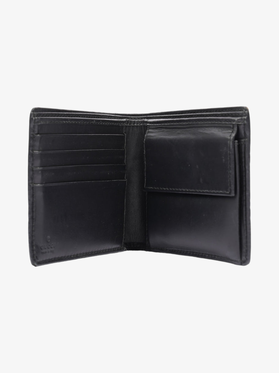 Gucci Guccissima Compact Wallet Black Leather Image 4