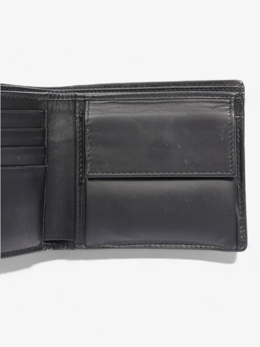 Gucci Guccissima Compact Wallet Black Leather Image 5