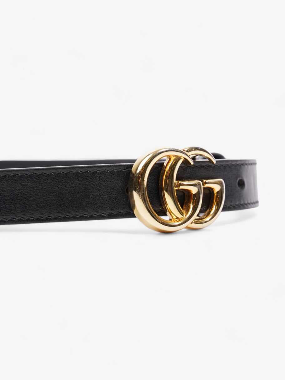 Gucci GG Marmont Thin Belt Black / Gold Leather 90cm / 36