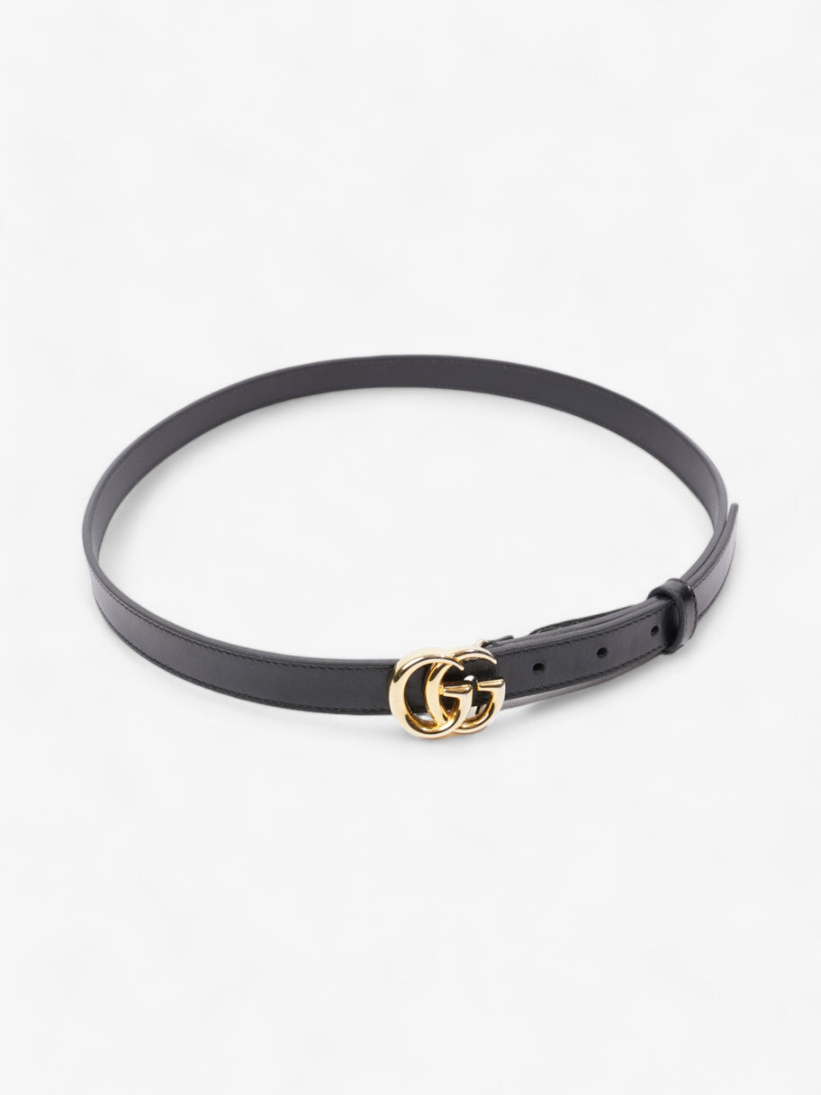 Gucci GG Marmont Thin Belt Black / Gold Leather 90cm / 36