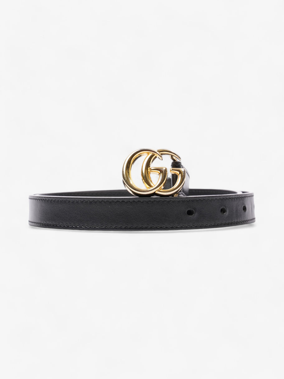 Gucci GG Marmont Thin Belt Black / Gold Leather 90cm / 36