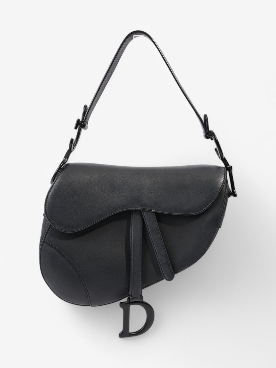 Christian Dior Saddle Bag Black Leather Image 1