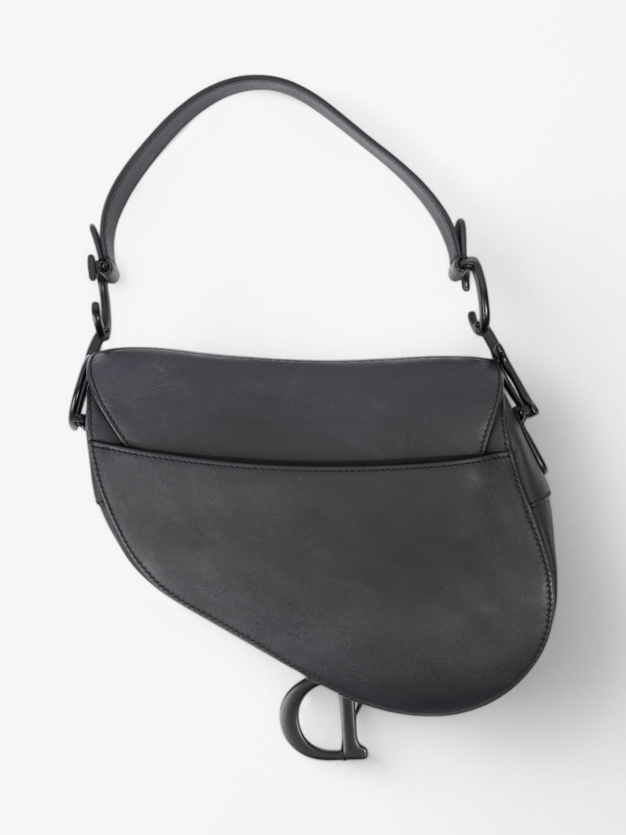 Christian Dior Saddle Bag Black Leather Image 4