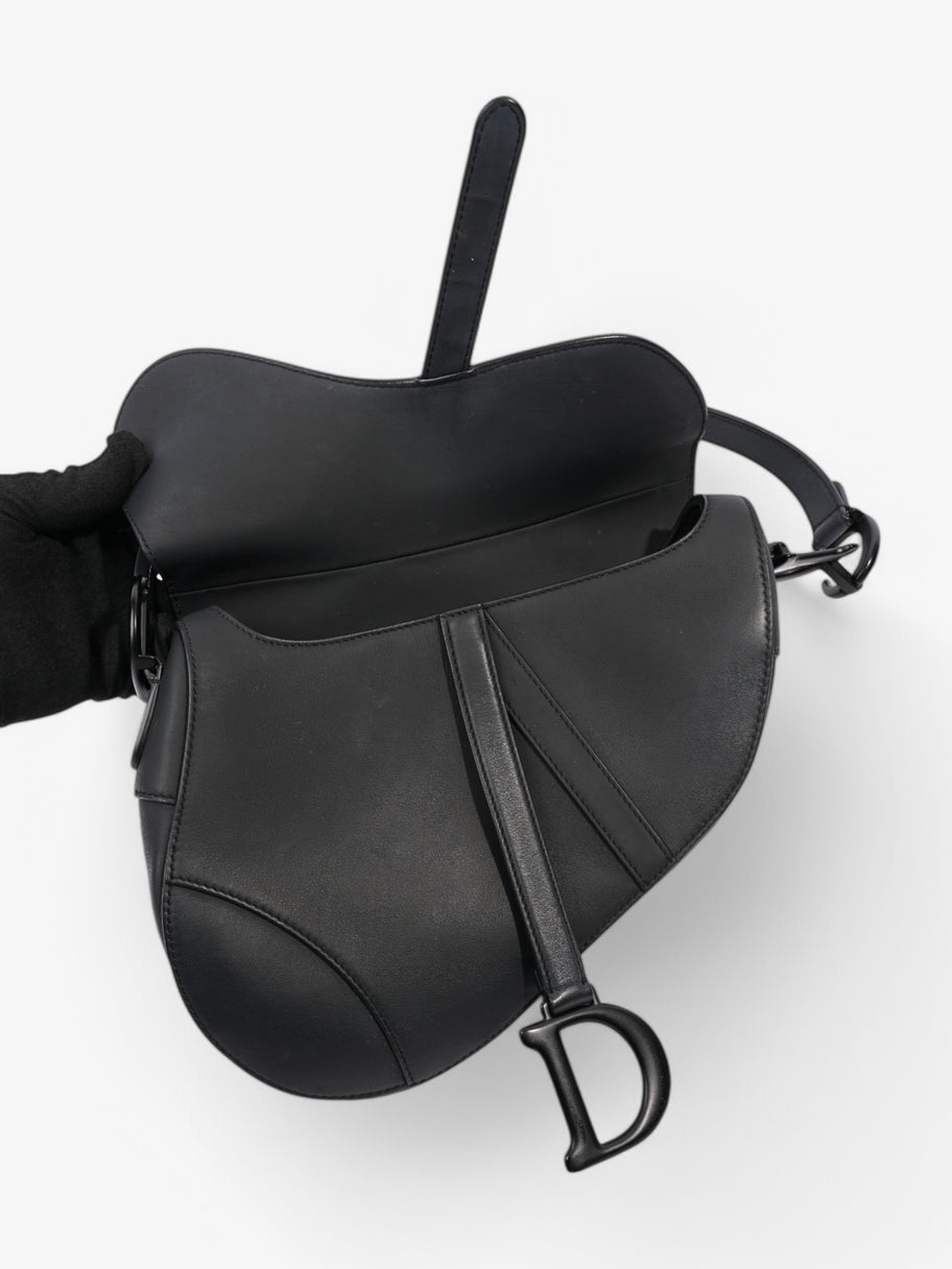 Christian Dior Saddle Bag Black Leather Image 8