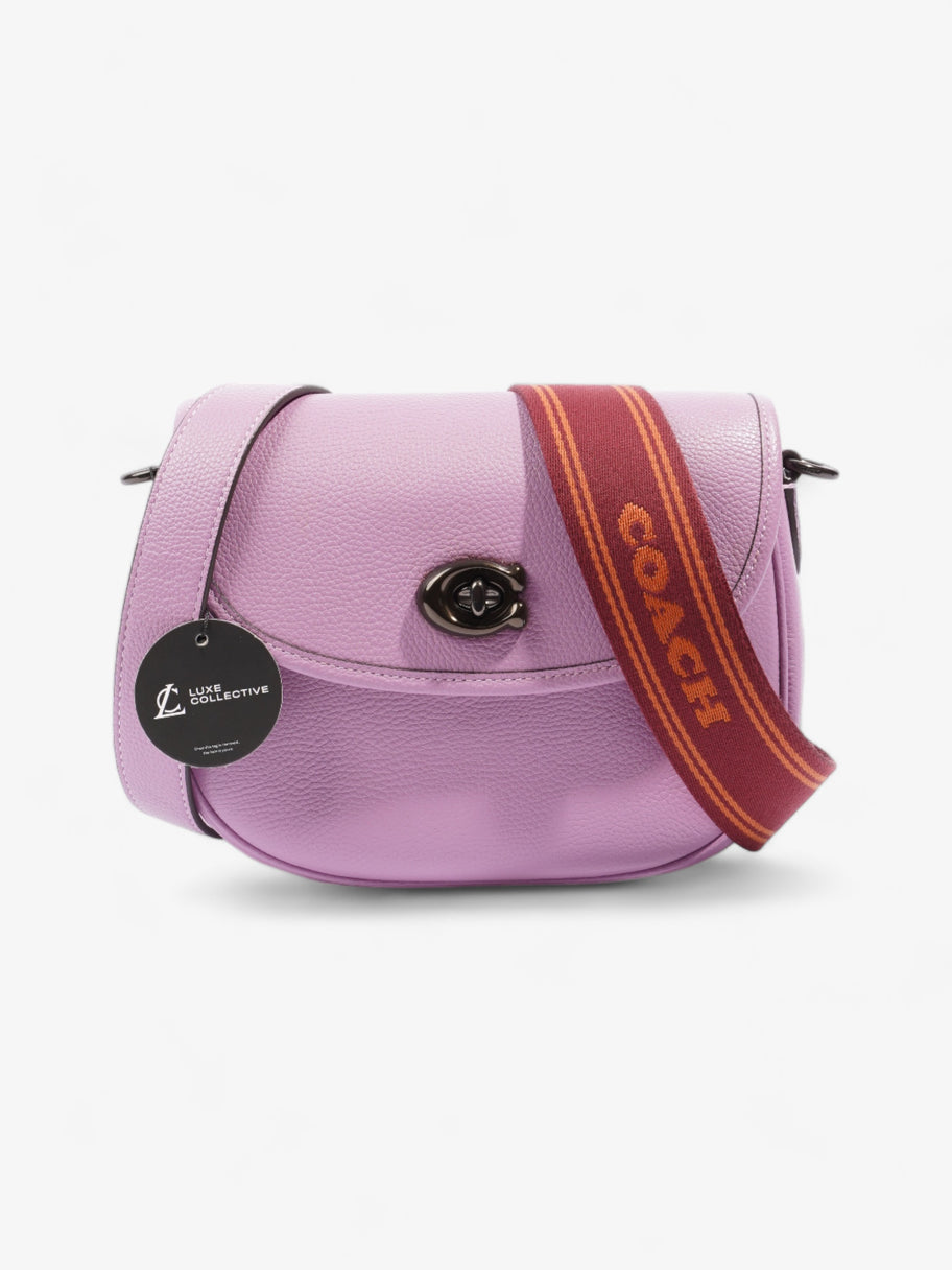 Coach Willow Saddle Bag Lilac Leather Image 8