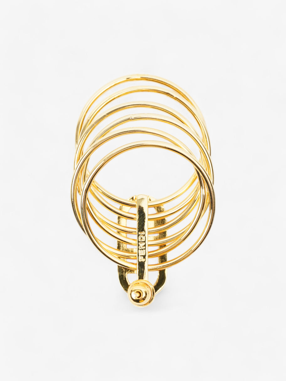 Fendi FF Six Hoop Gold / White Base Metal Image 2