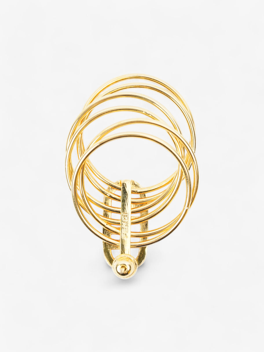 Fendi FF Six Hoop Gold / White Base Metal Image 3