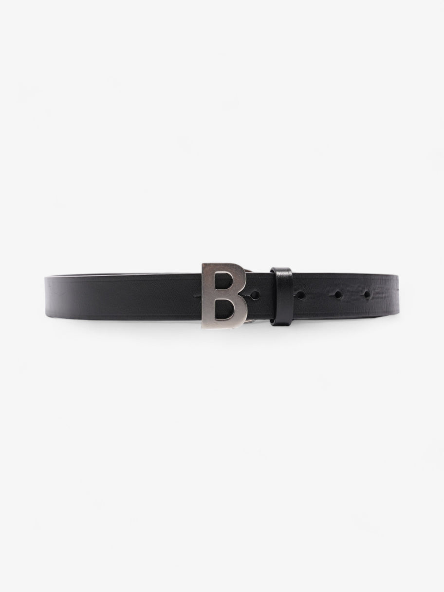 Balenciaga B Belt Black / Silver Leather 80cm Image 1