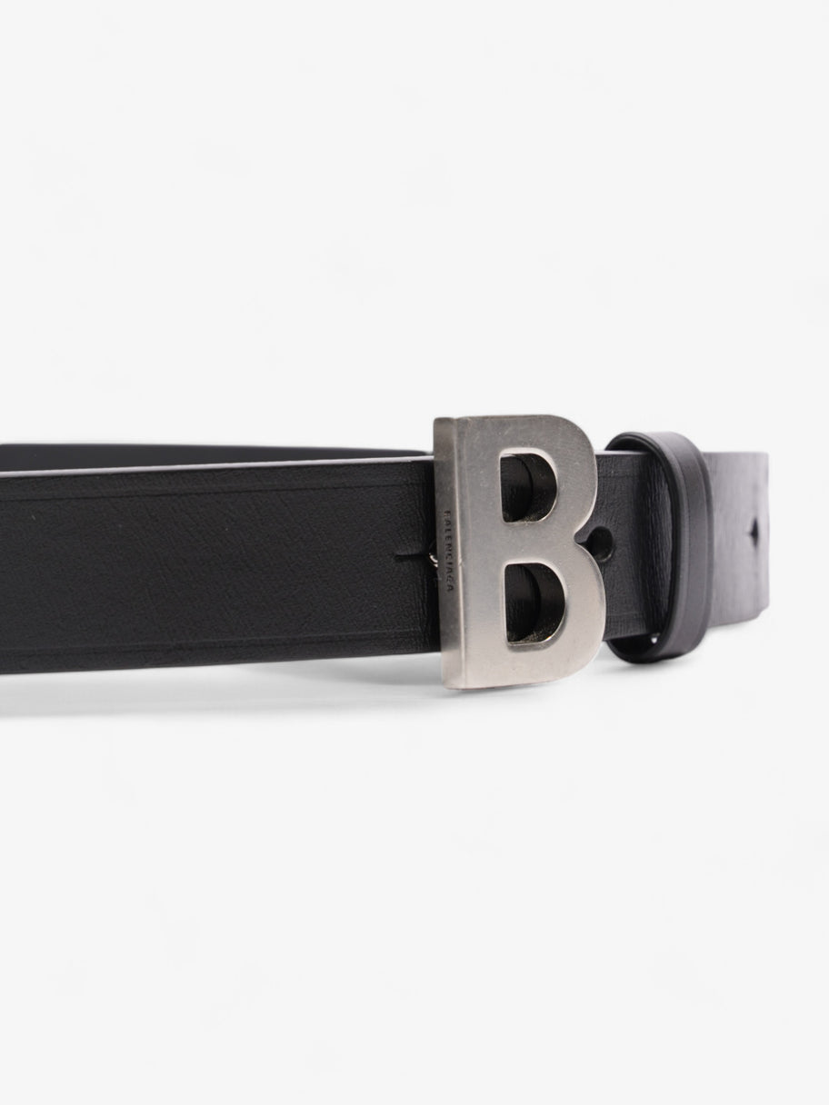 Balenciaga B Belt Black / Silver Leather 80cm Image 2