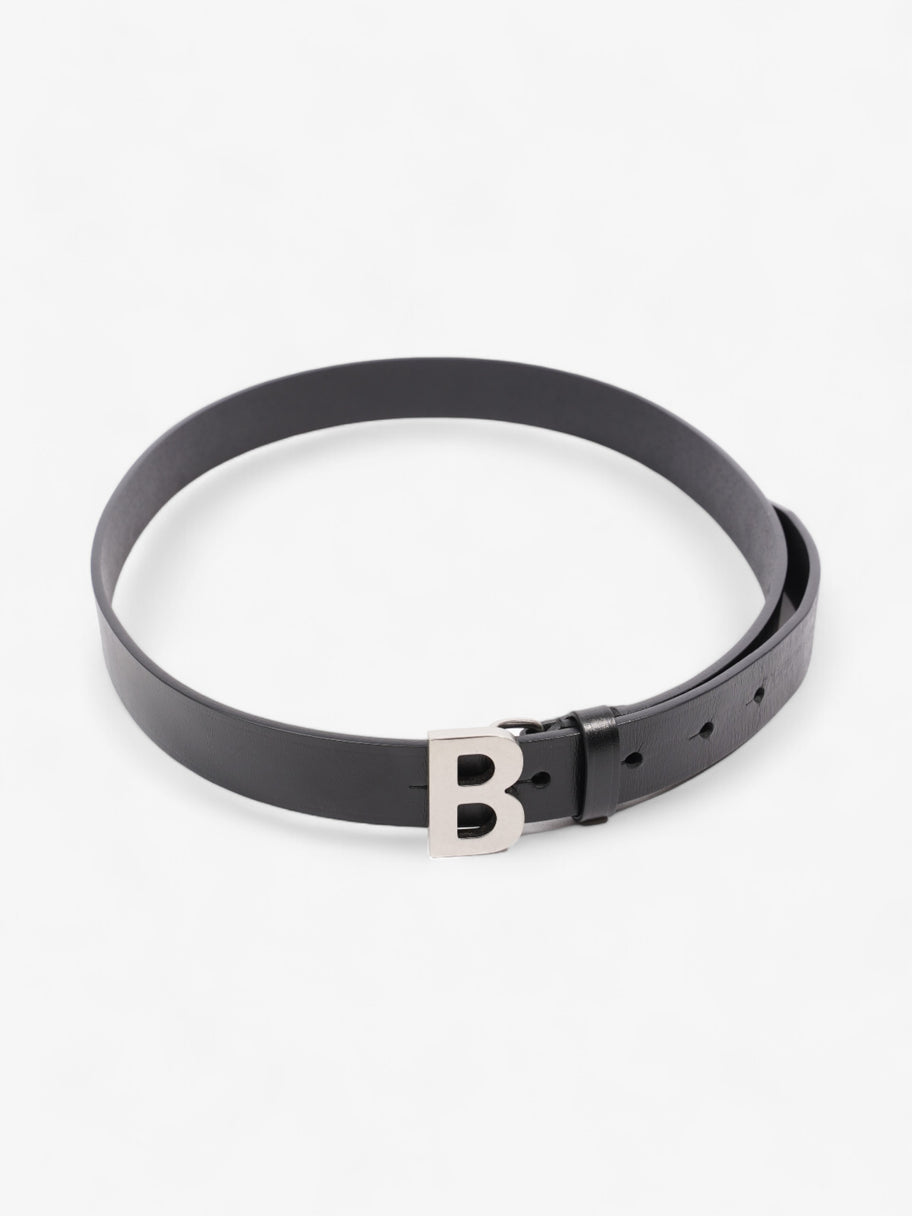 Balenciaga B Belt Black / Silver Leather 80cm Image 4