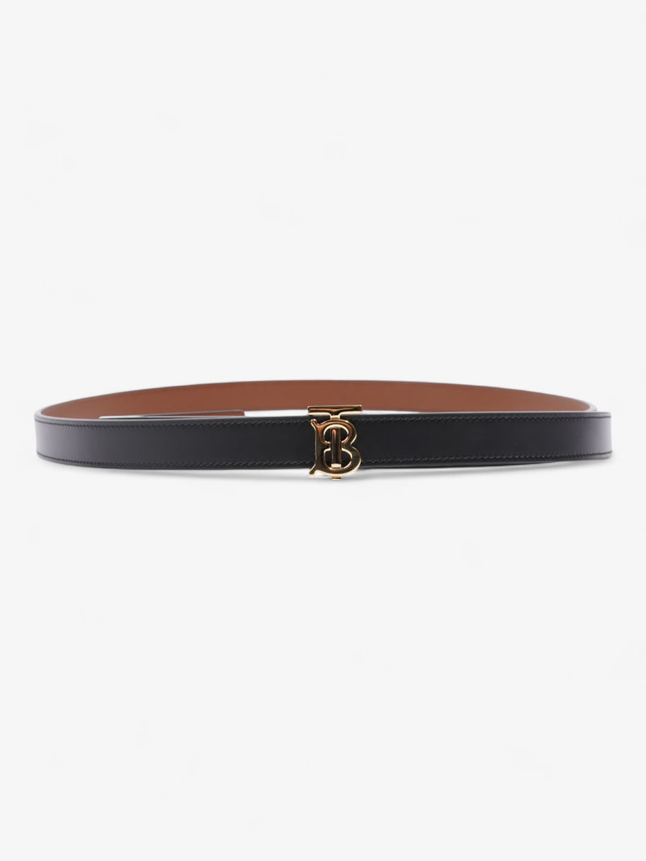 Burberry TB Reversible Belt Black / Gold / Brown Leather Large - 137cm Image 1