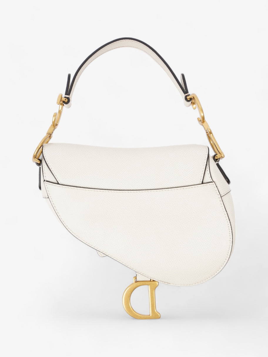 Christian Dior Saddle Bag White Calfskin Leather Mini Image 4