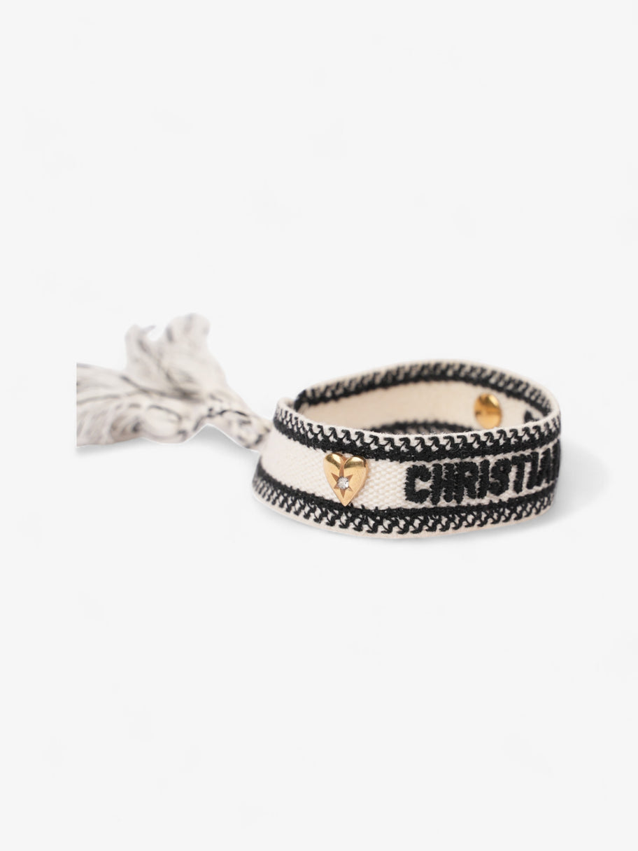 Christian Dior Bracelet Set Black / White / Gold Cotton Image 3