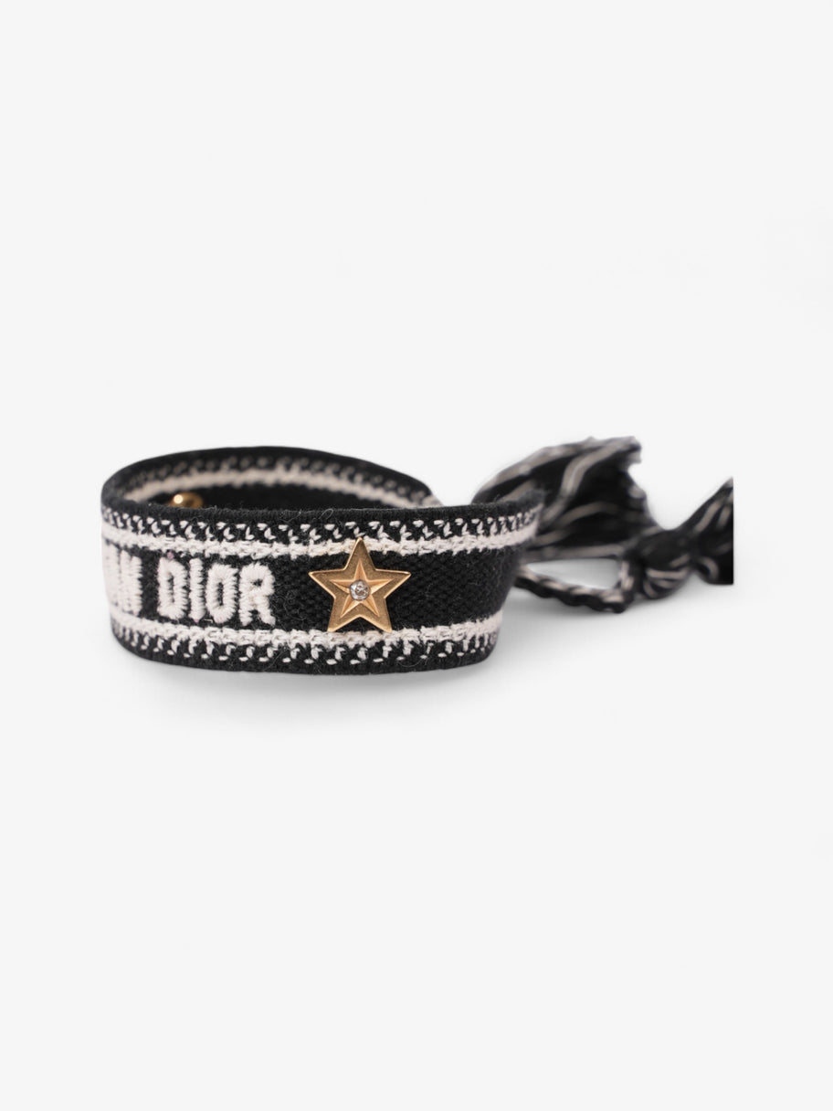 Christian Dior Bracelet Set Black / White / Gold Cotton Image 4