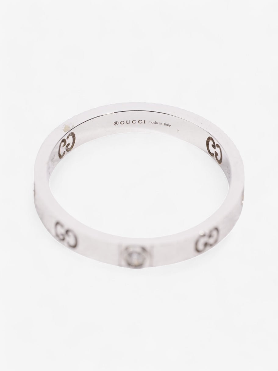 Gucci GG Cut Out Diamond Ring White Gold White Gold 18 (Circumference - 58mm) Image 8