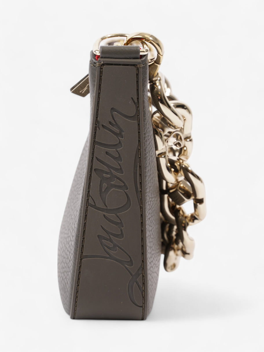 Christian Louboutin Loubila Chain Grey Grained Leather Mini Image 5