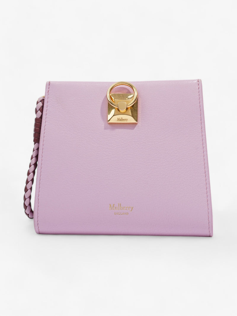  Mulberry Iris Zip Around Purse Lilac Blossom Calfskin Leather