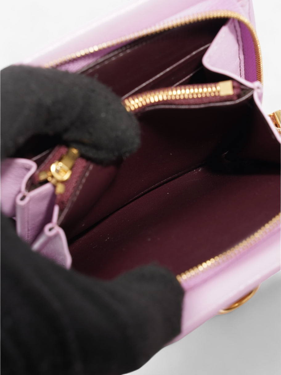 Mulberry Iris Zip Around Purse Lilac Blossom Calfskin Leather Image 8