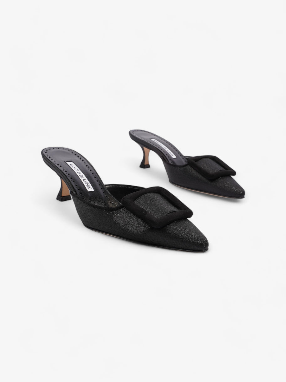 Maysale Mules 50 Black Canvas EU 37 UK 4 Image 2