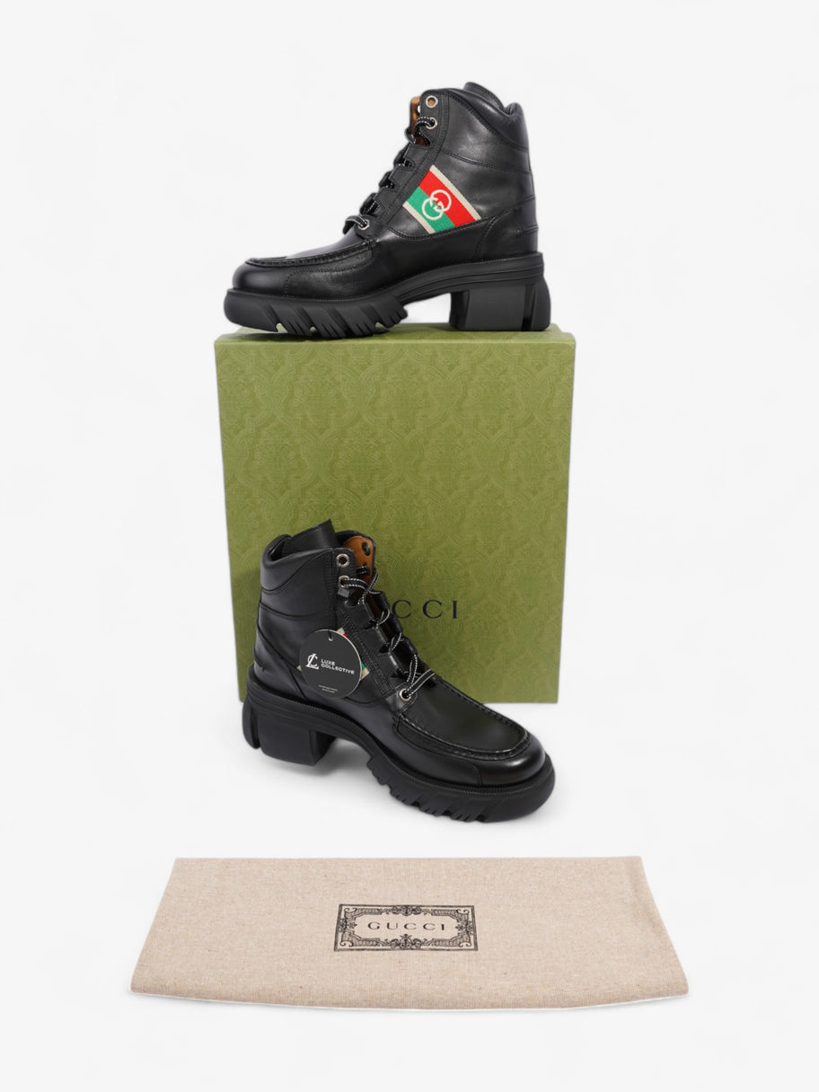 Gucci Interlocking GG Ankle Boots 65 Black / Red / Green Leather EU 42 UK 9 Image 11