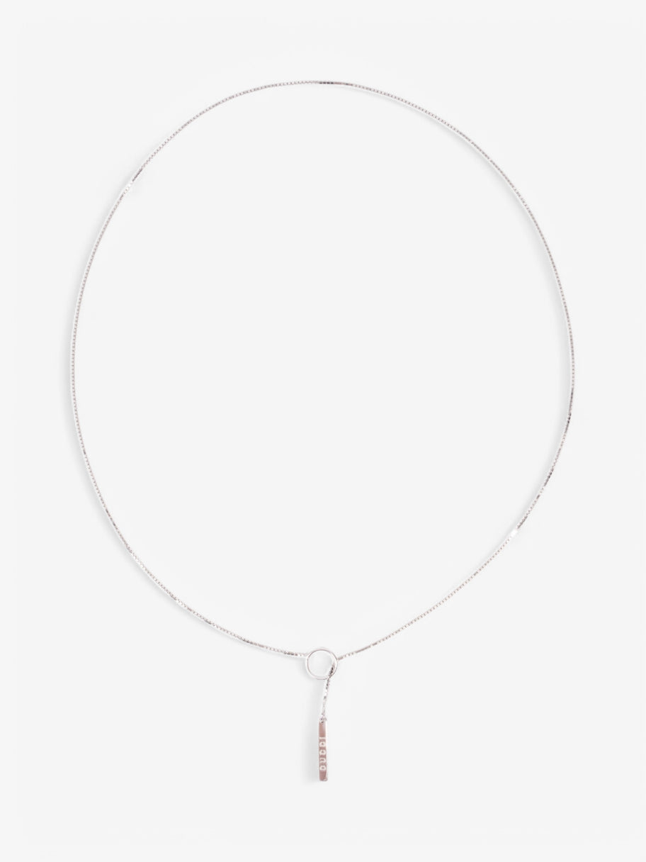 Gucci Trademark Loop Necklace White Gold White Gold Image 1