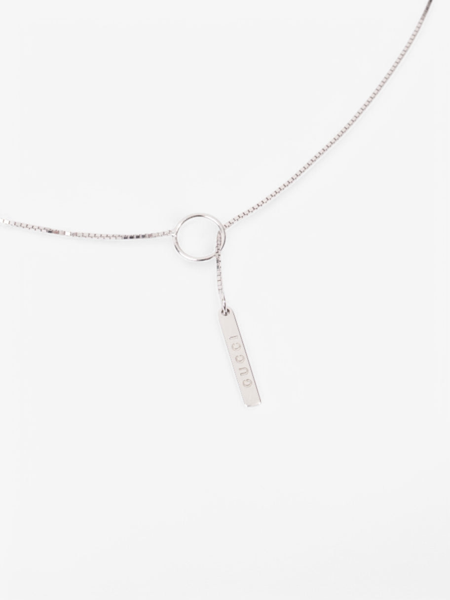 Gucci Trademark Loop Necklace White Gold White Gold Image 2