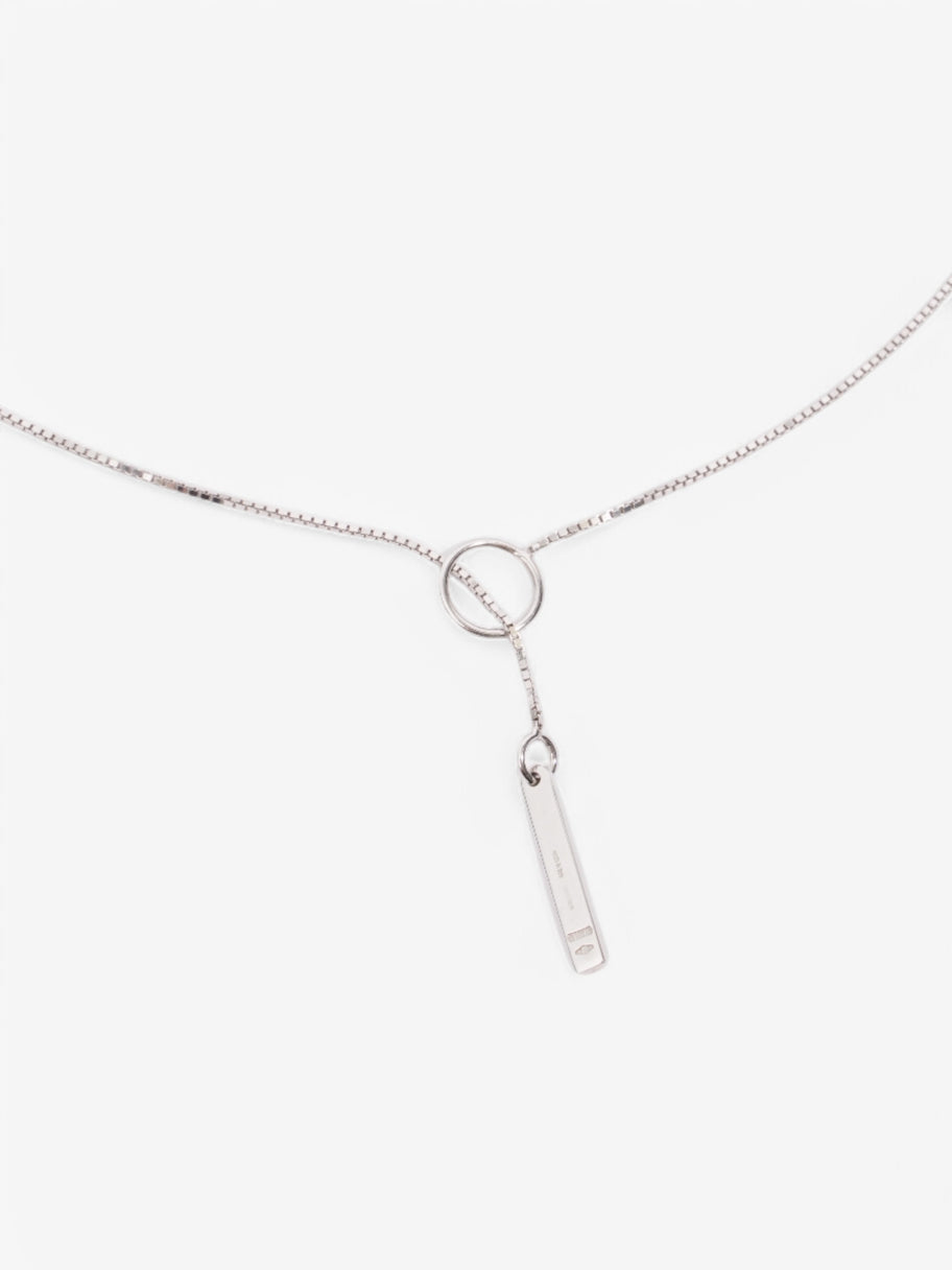 Gucci Trademark Loop Necklace White Gold White Gold Image 3