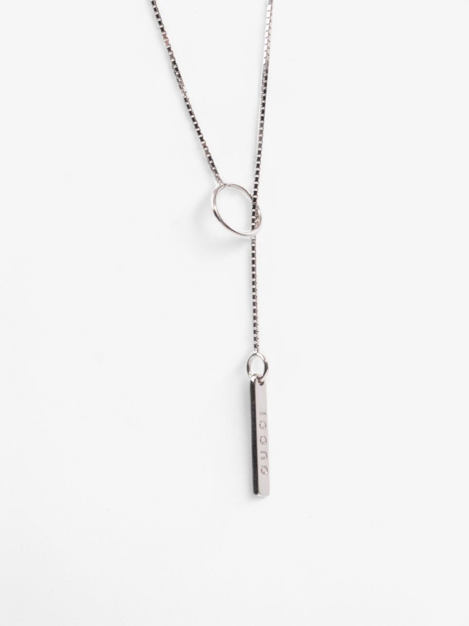 Gucci Trademark Loop Necklace White Gold White Gold Image 4