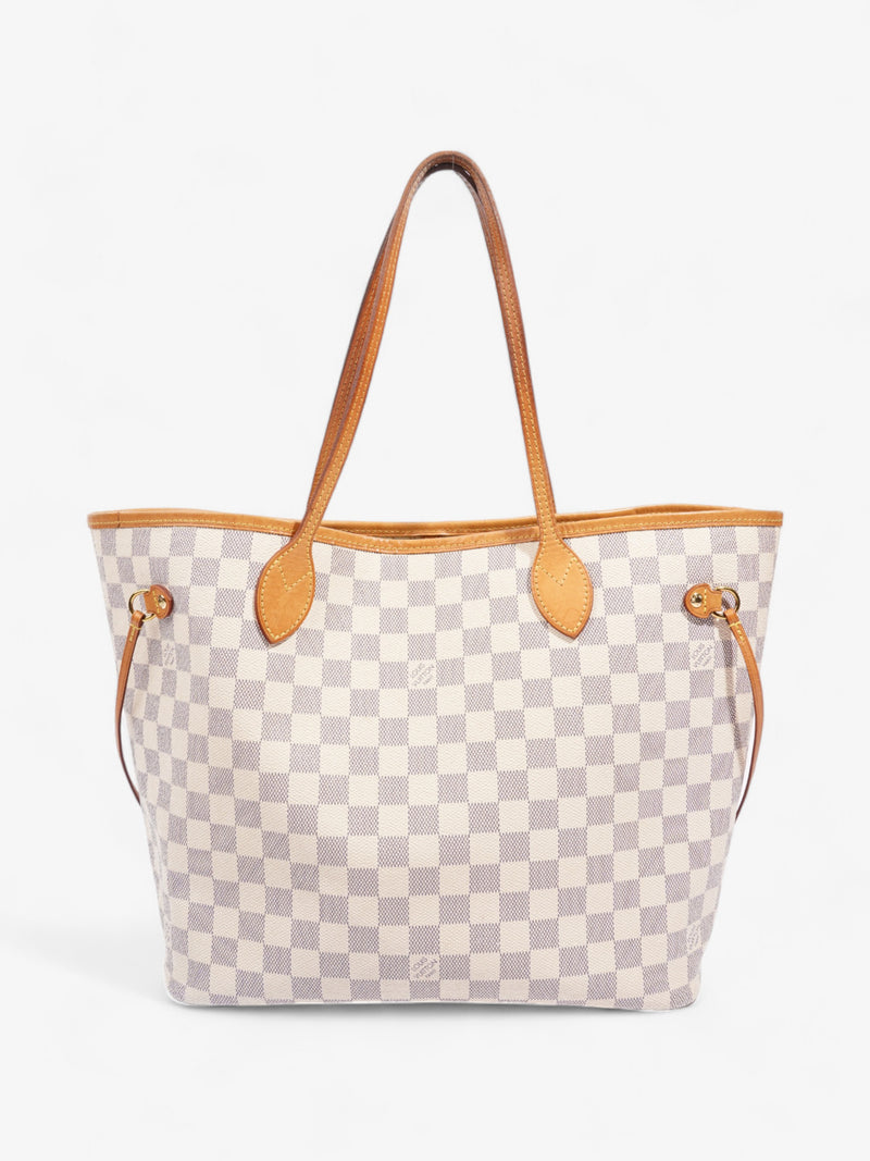  Louis Vuitton Neverfull Damier Azur Coated Canvas MM