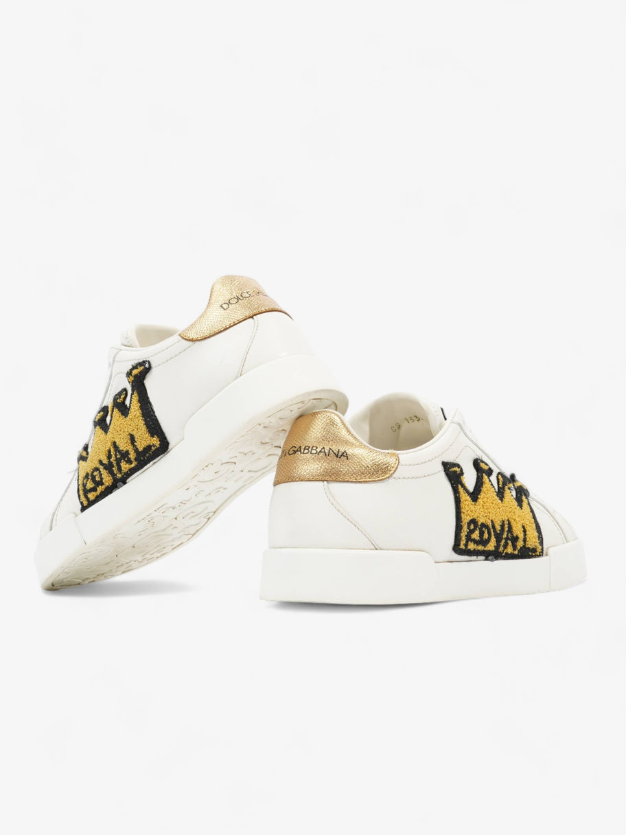 Royal Crown Portofino Sneakers White / Gold Leather EU 38.5 UK 5.5 Image 9