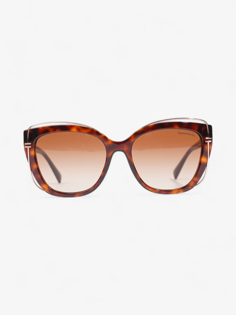  Tiffany and Co Cat-Eye Sunglasses Havana Brown Acetate 140mm