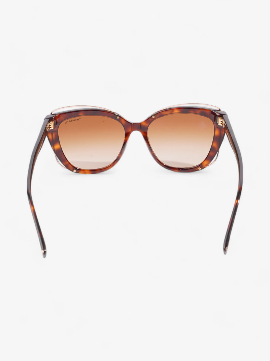 Tiffany and Co Cat-Eye Sunglasses Havana Brown Acetate 140mm Image 3