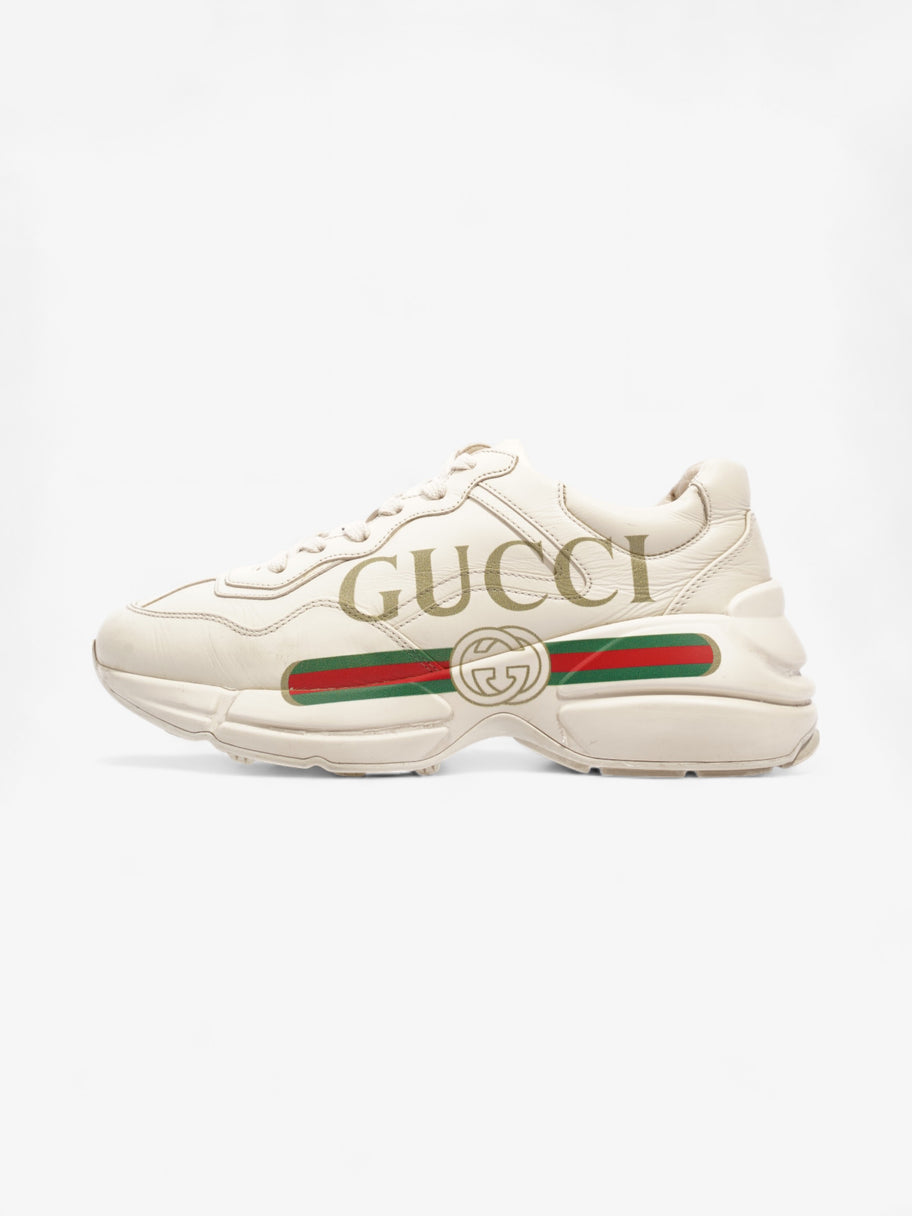 Gucci Rython Sneakers Beige / Green / Red Leather EU 38 UK 5 Image 5