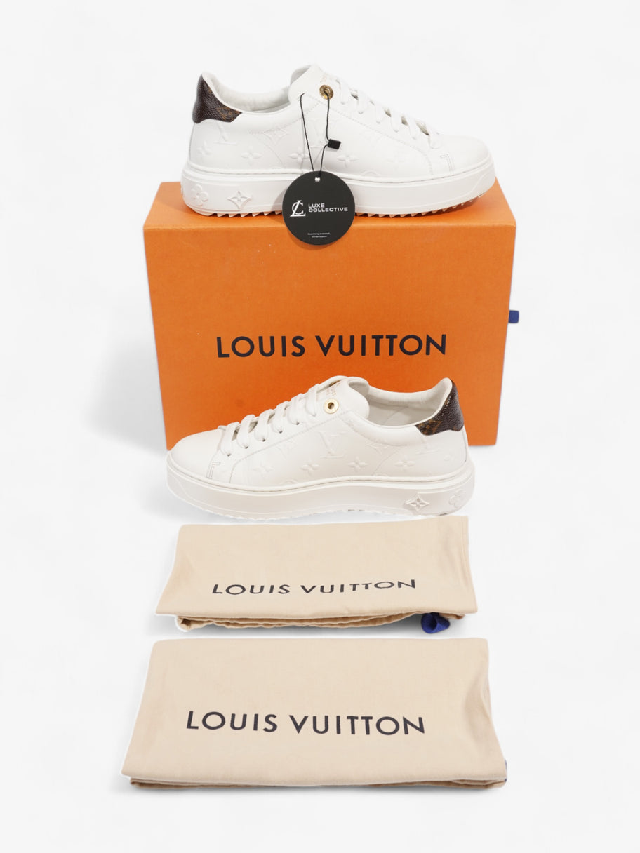 Louis Vuitton Time Out Sneakers White  / Monogram Leather EU 37 UK 4 Image 9