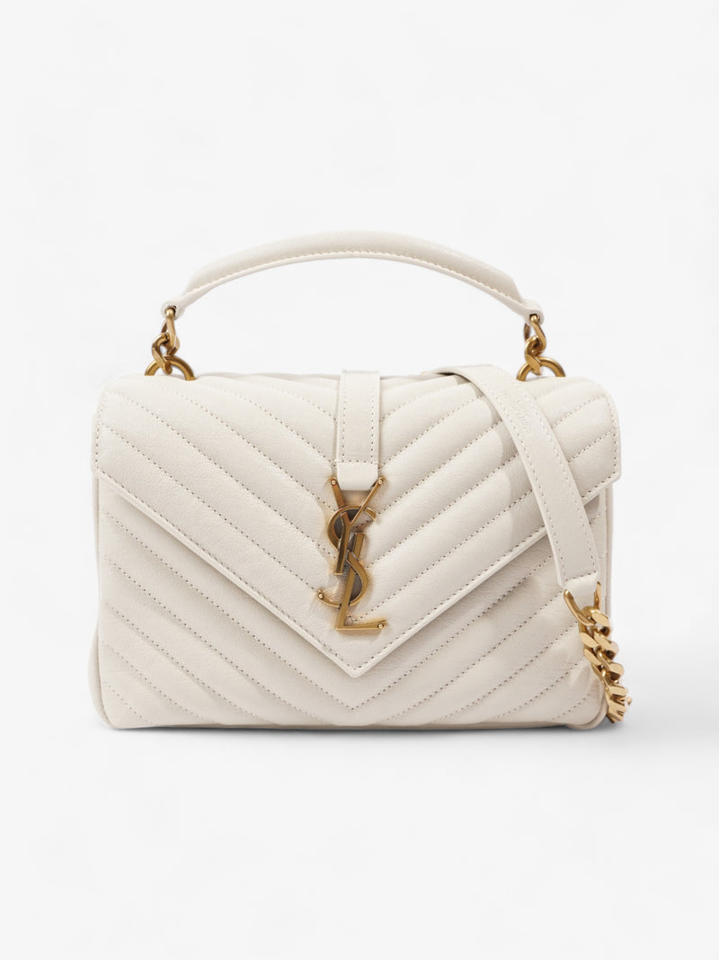  Saint Laurent College Medium Cream Leather