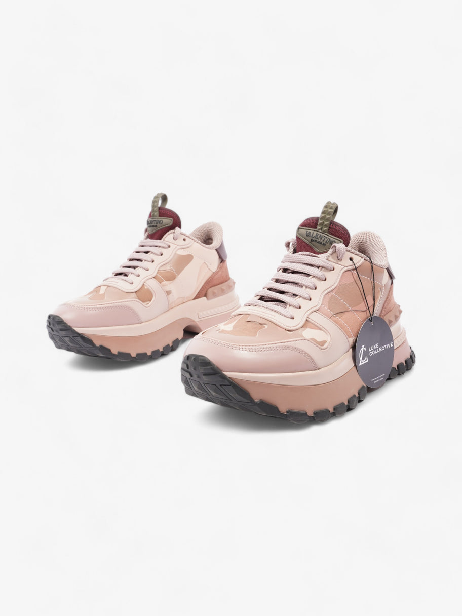 Valentino Rockrunner Up Sneakers Pink / Nude / Maroon Leather EU 38.5 UK 5.5 Image 10