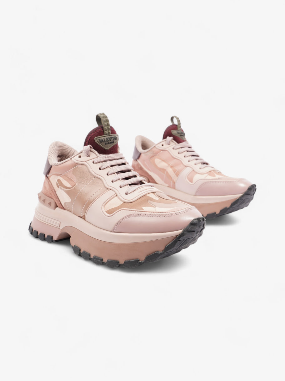 Valentino Rockrunner Up Sneakers Pink / Nude / Maroon Leather EU 38.5 UK 5.5 Image 2