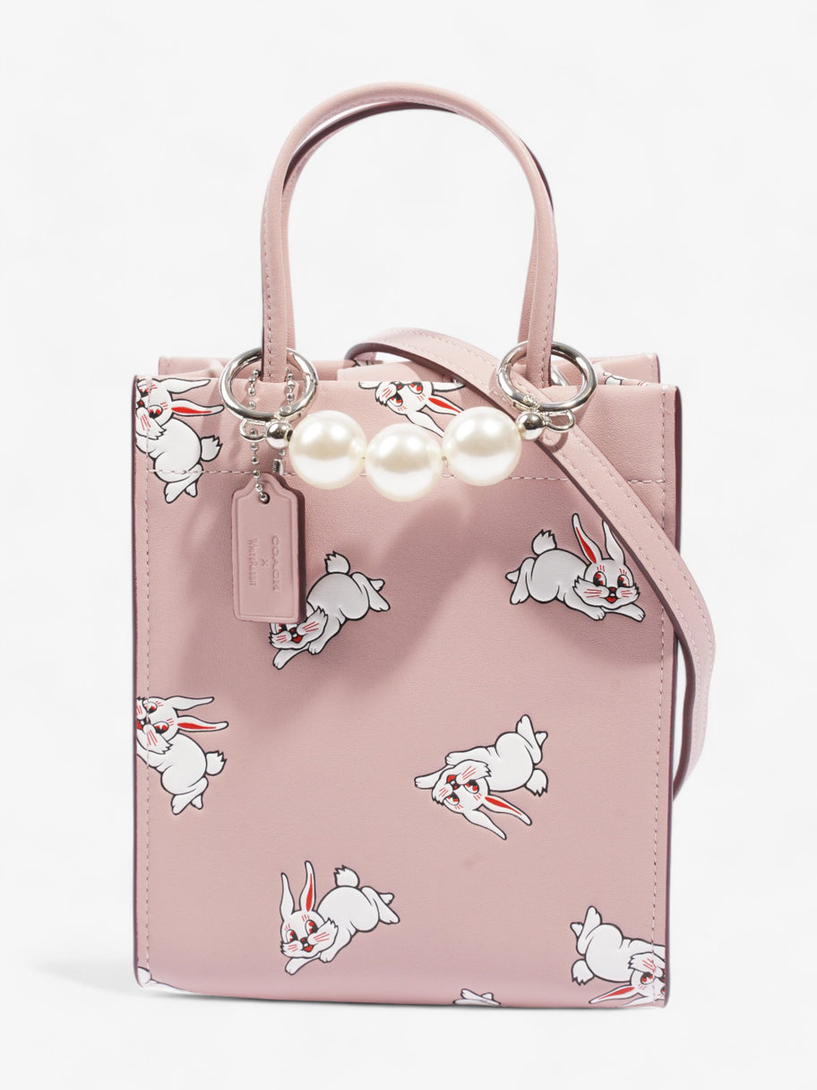 Coach Coach X White Rabbit Carry Tote Pink / White Leather Mini Image 1