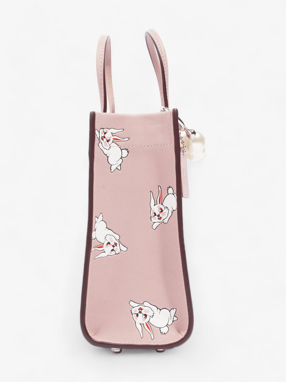 Coach Coach X White Rabbit Carry Tote Pink / White Leather Mini Image 5