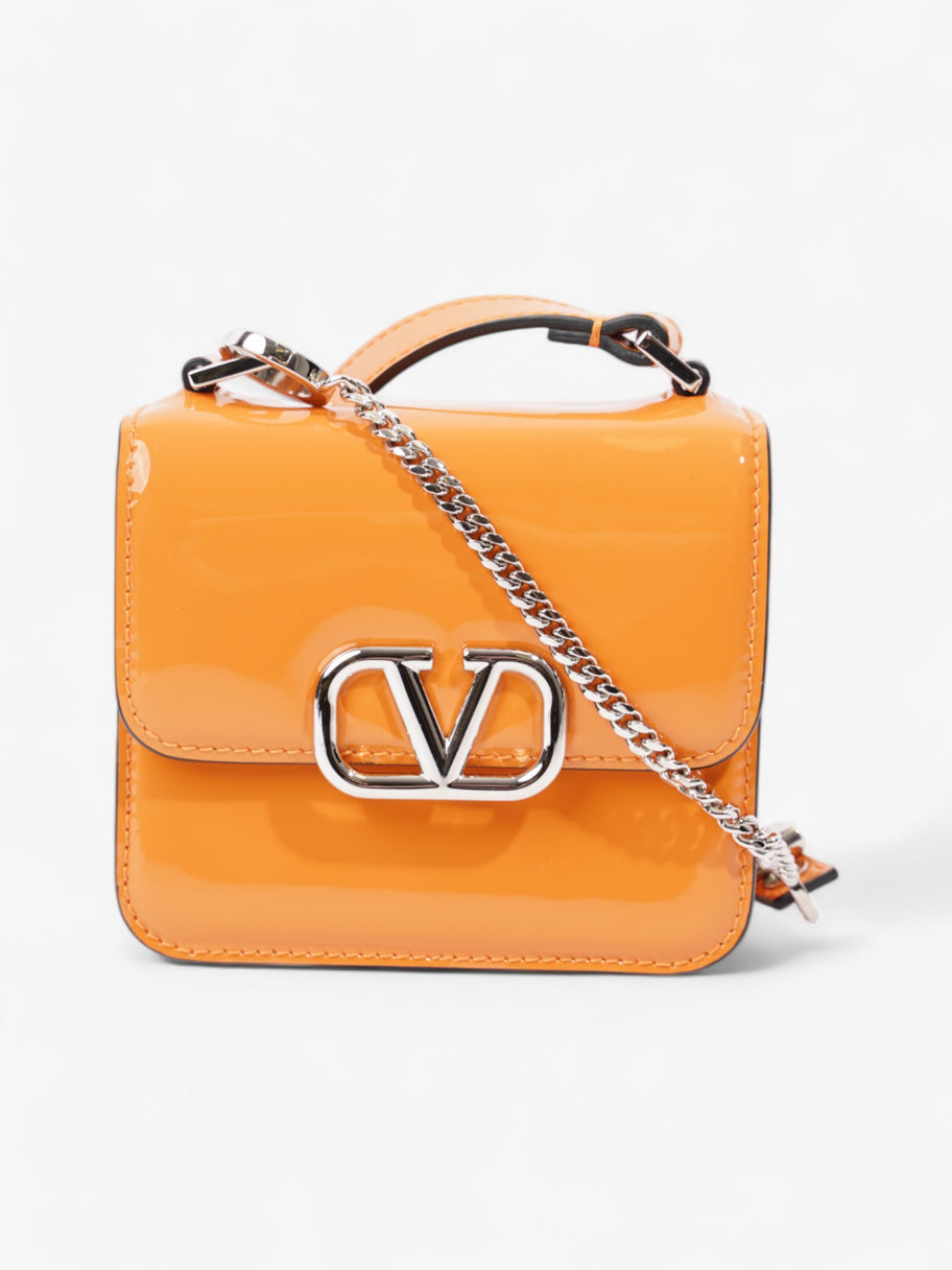 Valentino VSling Orange Patent Leather Mini Image 1