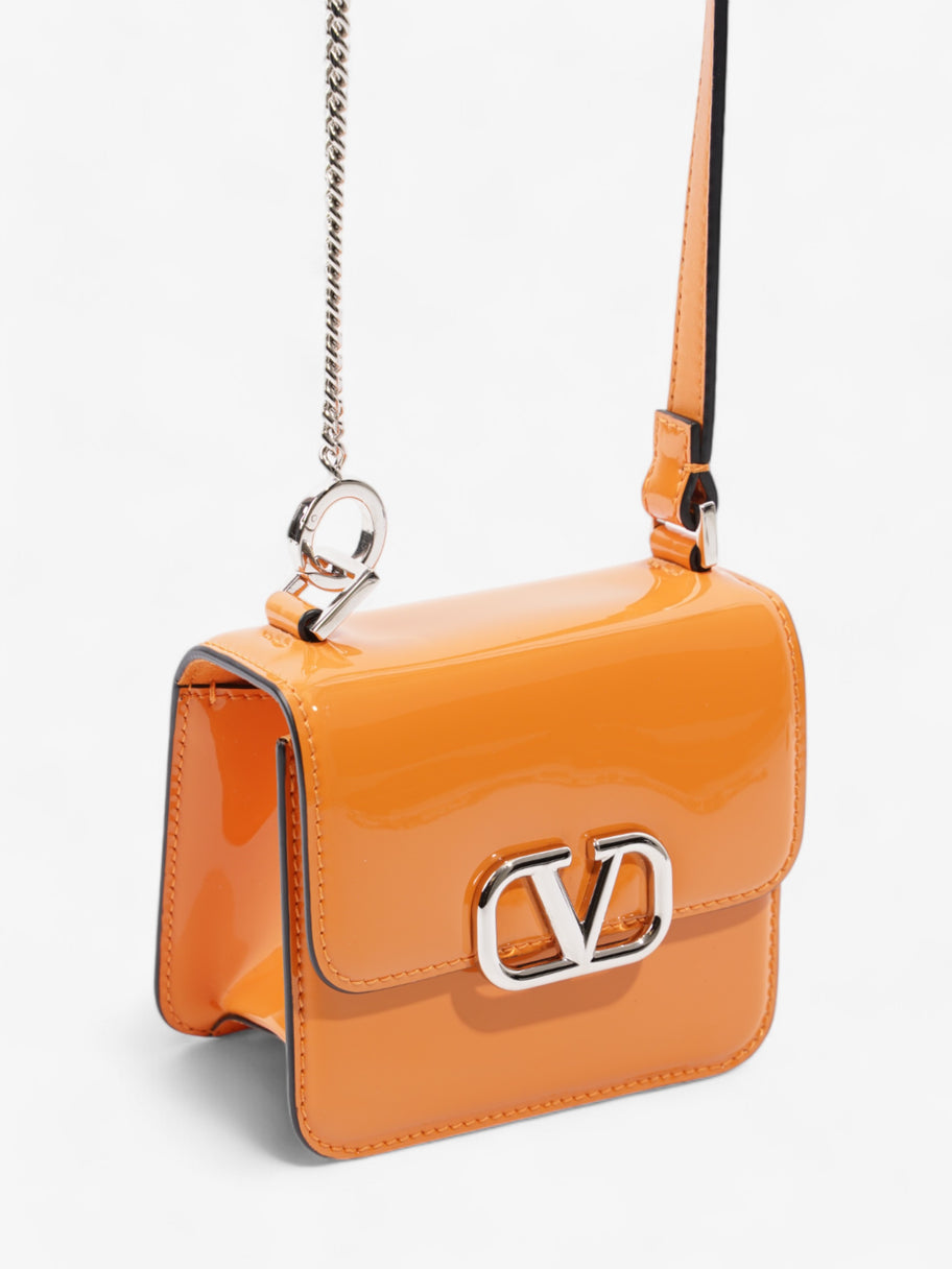 Valentino VSling Orange Patent Leather Mini Image 7