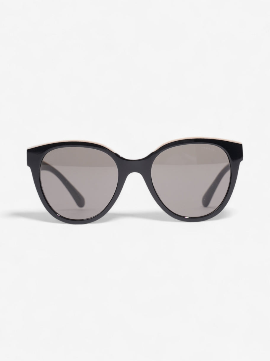 Chanel CC Butterfly Sunglasses Black / Beige Acetate 140mm Image 1