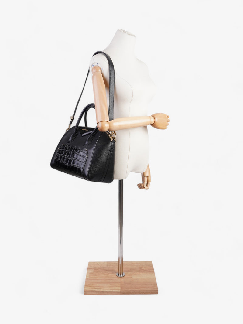  Givenchy Antigona Black Embossed Leather Small