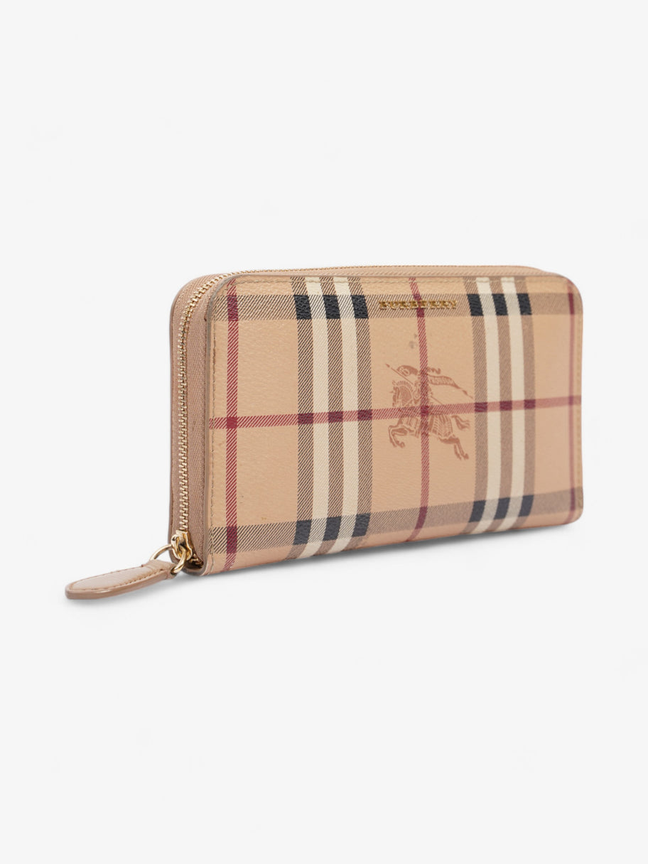 Burberry Zip Around Wallet Haymarket Check Canvas Image 4