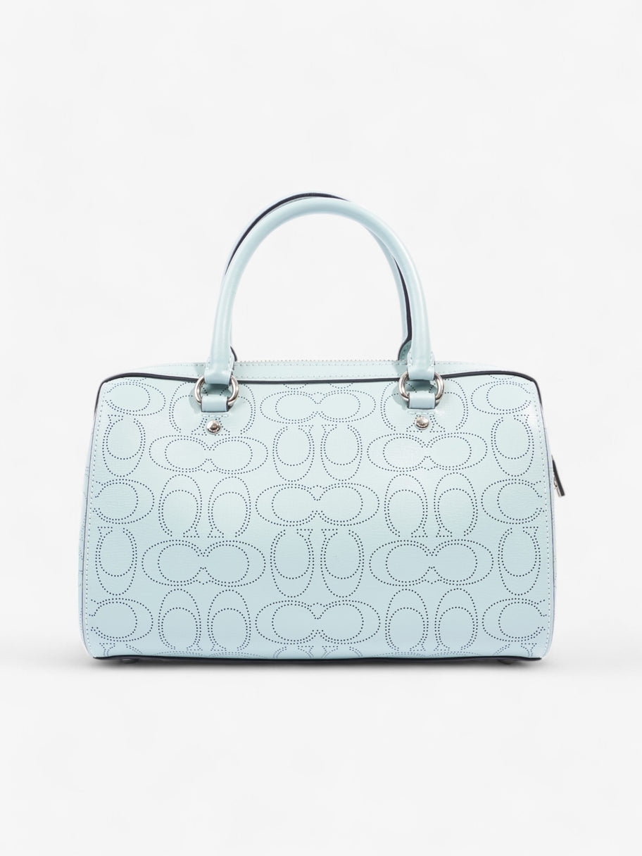 Coach Rowan Satchel Light Blue Leather Image 4