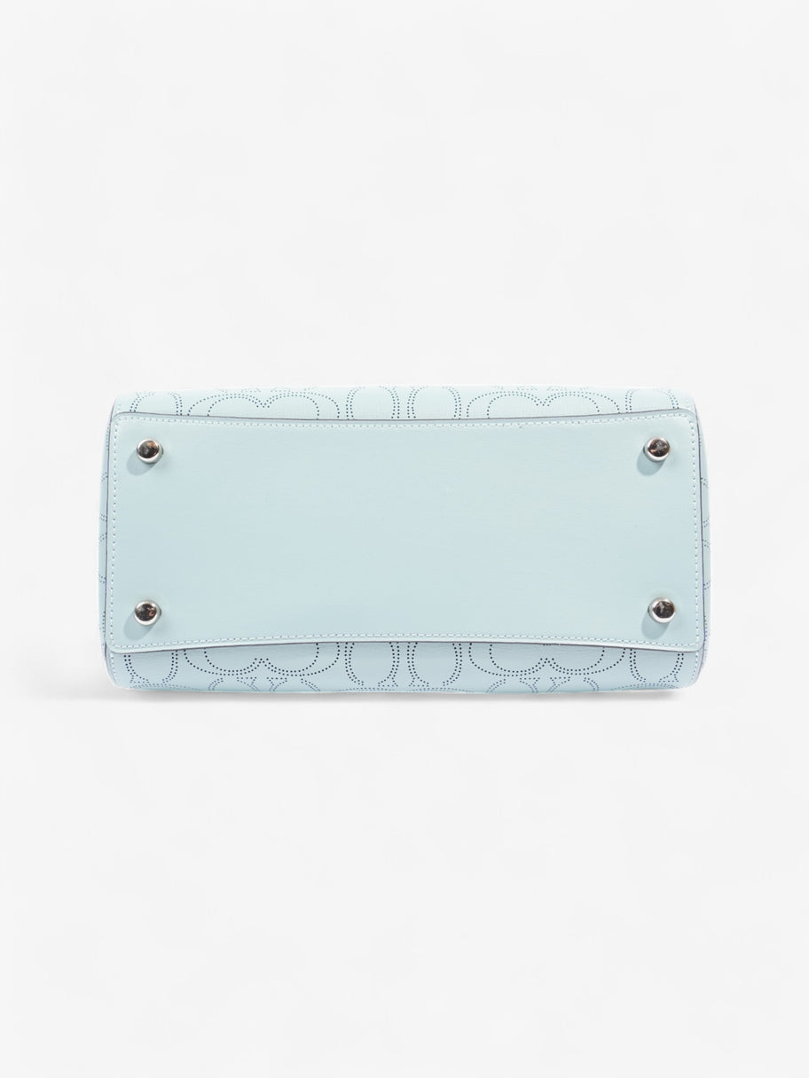 Coach Rowan Satchel Light Blue Leather Image 6