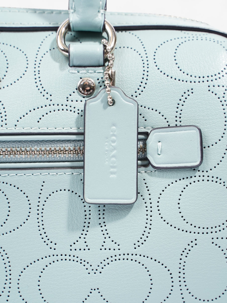 Coach Rowan Satchel Light Blue Leather Image 8