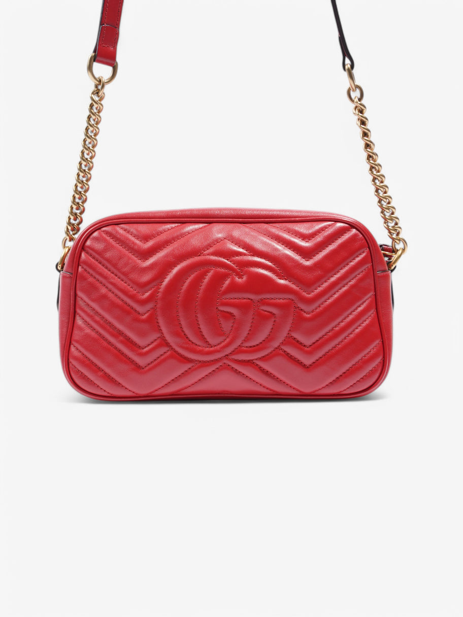 Gucci Marmont Zip Red Matelasse Leather Small Image 4